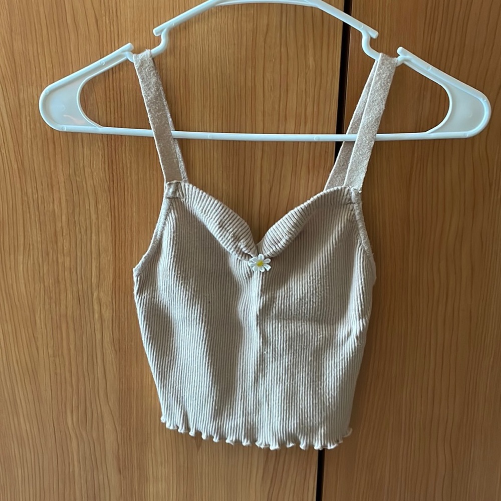 Tan Daisy Tank Top